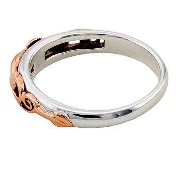 Silver & 9ct Gold Clogau Ring size P